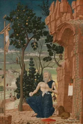 Sankt Hieronymus i ørkenen, ca. 1475.