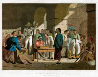 Salg af engelske varer, kanton, 1858