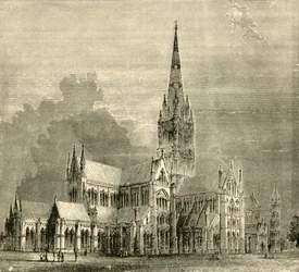 Salisbury Cathedral, 1890.