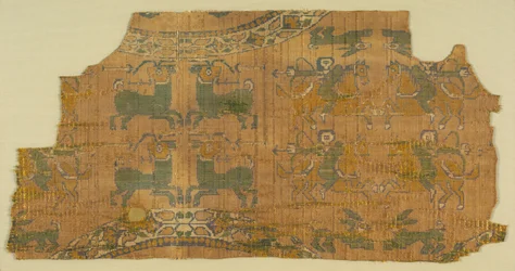 Samitfragment med jægere, 800-tallet.
