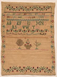 Sampler, begyndelsen af 1800-tallet.