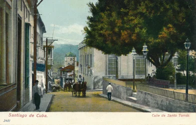 Santiago de Cuba - Santo Tomas Street, c1910