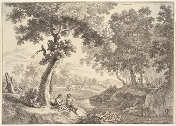 Satyrer i et Landskab.