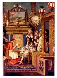 Scene fra et fransk hof, c1800-tallet