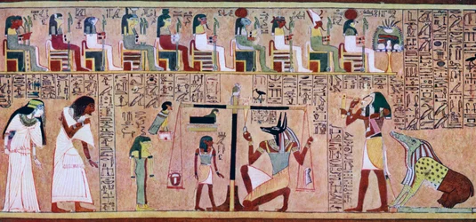 Scene fra Book of Dead of Any, egyptisk, c1275 f.Kr., c1900-1920