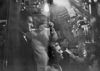 Scene om bord på en britisk ubåd, Anden Verdenskrig, 1945.