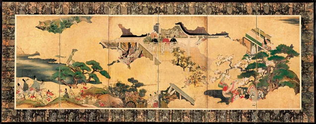 Scener fra eventyret om Genji Genji monogatari, 1600-tallet