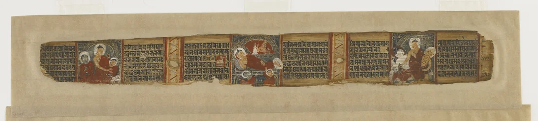 Scener fra Buddhas liv fra et Prajna-paramita-manuskript, tidligt i det 12. århundrede.