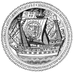 Segl og autograf af Lord High Admiral, Charles, Lord Howard af Nottingham, 1585