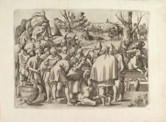 Søg gennem bagagen fra Josephs bror, ca. 1545.