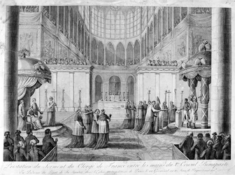 Tjeneste af Frankrigs præstes ed, 1800-tallet