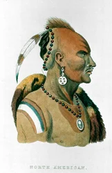 Sewessissing, chef for Iowa-indianerne i North American Plains, 1837