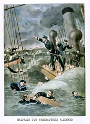 Forlis af en fartøjsskole, tysk, 1901