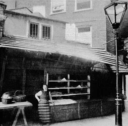 Butik og solenergi, Clare Market, London, siden revet ned, 1895 1904