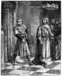 Simon de Montfort skændes med Henrik III, 1257, c1880