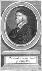 Sir Edward Nicholas, udenrigsminister, midten af slutningen af det 17. århundrede