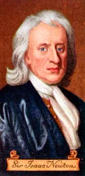 Sir Isaac Newton, taget fra en række cigaretkort, 1935