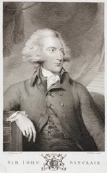 Sir John Sinclair, skotsk landbrugsøkonom og statistiker, ca. 1790