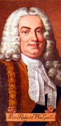 Sir Robert Walpole, taget fra en række cigaretkort, 1935