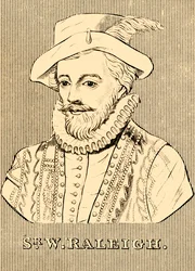 Sir W. Raleigh, c1552-1618, 1830.