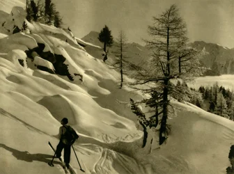 Skiløb ved Ankogel, Østrig, c1935.