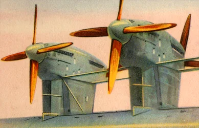 Flypropeller af træ med lille diameter, 1932.