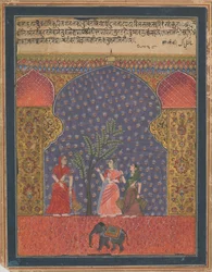 Solanki Raga, Folio fra en Ragamala, ca. 1590.