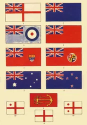 Nogle flag fra Storbritannien og Commonwealth, ca. 1948