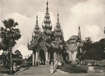 Sydindgang til Shwedagon Pagoda, Yangon, 1900.