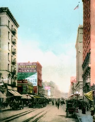 Spring Street, Los Angeles, Californien, USA, omkring 1900-tallet