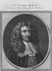 Sr. William Morice, udenrigsminister for kong Charles den Anden, 1784.