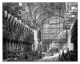 St Georges Chapel, Windsor, viser Royal Gallery & Altar