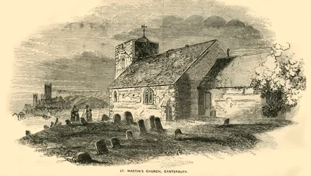 St Martins Church, Canterbury, Kent, c1850.