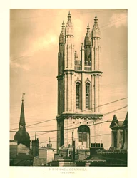 St Michael, Cornhill, The Tower, midten af slutningen af det 19. århundrede.