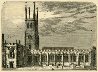 St. Gravkirken i 1737, c1872.