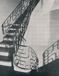 Trappegelænder i monelmetal designet til en bolig i New York, 1933