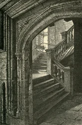 Trappe til Kapellet og Øvre Skole, 1911.