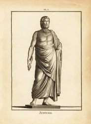 Statue af den romerske gud Jupiter