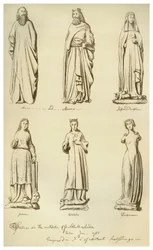 Statuer tidligere på ydersiden af Guildhall, City of London, 1783 1886