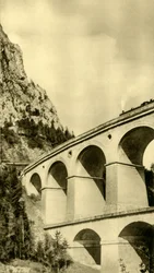 Damplokomotiv på Semmering-jernbanen, Nedre Østrig, c1935.