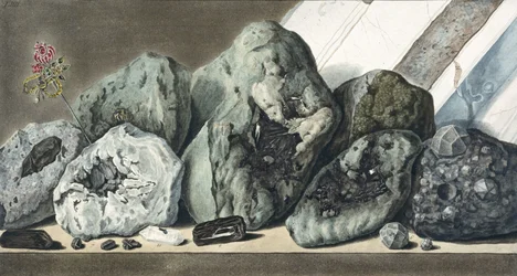 Sten og krystaller fra Vesuv, ca 1770
