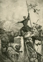 Stormning af Konstantinopel af Baldwin, greve af Flandern, 1204, 1890.