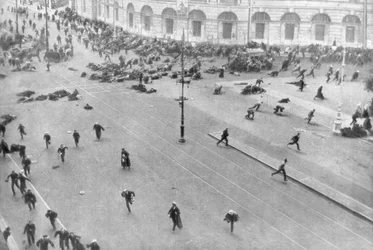 Gadekampe i Petrograd, Rusland, 17. juli 1917