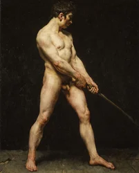 Studie af en nøgen mand, ca. 1810-20