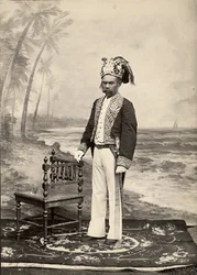 Sultan af Bacan, Bacan Island, Maluku Islands, Indonesien (gelatine sølv print)