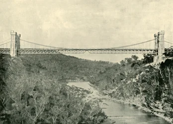 Suspension Bridge, North Sydney, 1901.