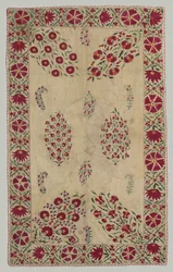 Suzani:divan cover, 1700-tallet.