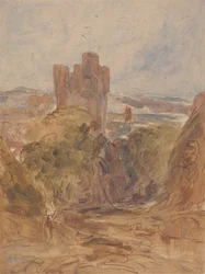 Tantallon Castle, et studie, ca. 1830.