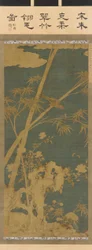 Gobelin: bambus, blomster, fugle og insekter, Ming- eller Qing-dynastiet, 1575-1725.