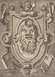 Plaketter og andre ornamenter med forskellige og finurlige opfindelser Kartoucher og andre ornamenter o ..., 1773.